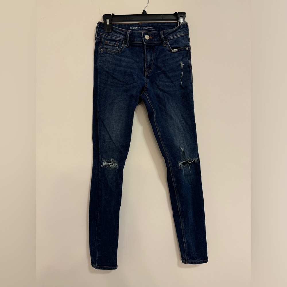 Old navy women’s rockstar skinny ripped jeans